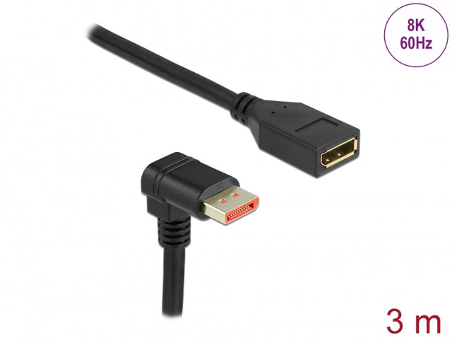 Delock 87093 Displayport Extension Cable Male 90° Downwards Angled