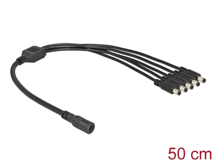 Delock 83288 Cable Dc Splitter 5.5 X 2.1 Mm 1 X Female > 5 X Male