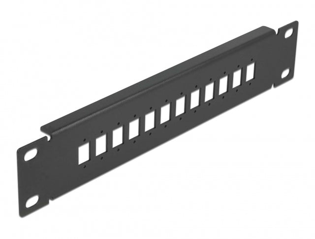 Delock 66801 10″ Fiber Optic Patch Panel 12 Port For Sc Simplex / Lc Duplex 1U