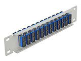 Delock 66791 10″ Fiber Optic Patch Panel 12 Port Sc Duplex Blue 1U Grey