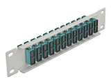 Delock 66794 10″ Fiber Optic Patch Panel 12 Port Sc Duplex Aqua 1U Grey