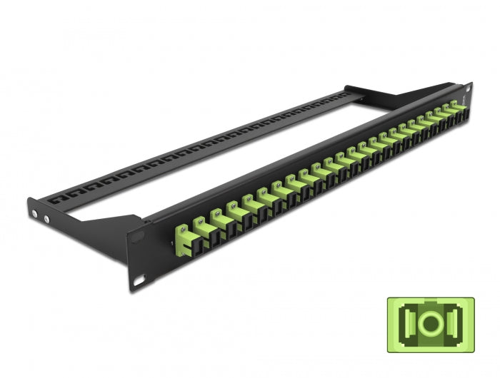 Delock 43385 19″ Fibre Patch Panel 24 Port Sc Simplex Limegreen