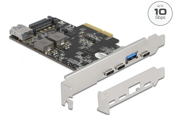 Delock 90060 Pci Express X4 Card To 3 X Usb Type-C + 2 X Usb Type-A