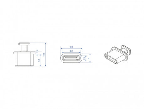 Delock 64013 Dust Cover For Usb Type-C™ Female With Grip 10 Pieces Black