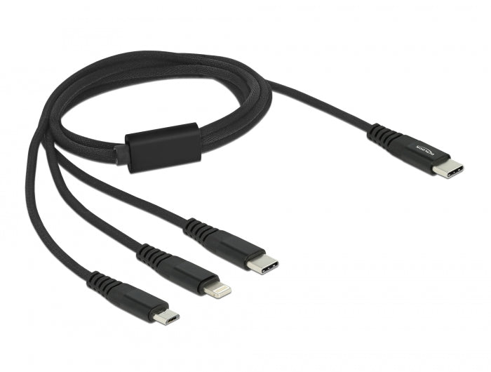 Delock 87149 Usb Charging Cable 3 In 1 Usb Type-C™ To Lightning™