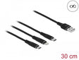 Delock 87152 Usb Charging Cable 3 In 1 Type-A To Lightning™