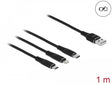 Delock 87155 Usb Charging Cable 3 In 1 Type-A To Lightning™