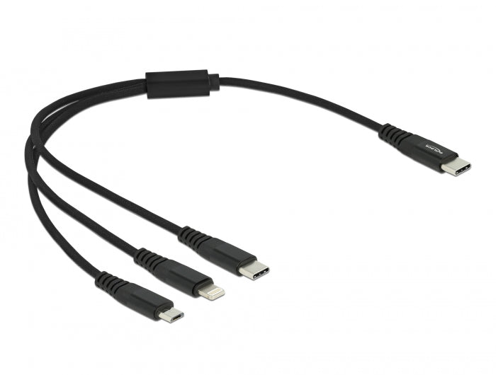 Delock 87148 Usb Charging Cable 3 In 1 Usb Type-C™ To Lightning™