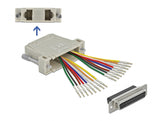 Delock 66834 D-Sub 25 Pin Crimp Female To 2 X Rj45 Female