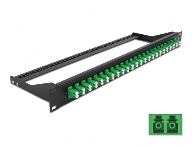 Delock 43387 19″ Fibre Patch Panel 24 Port Lc Duplex Green