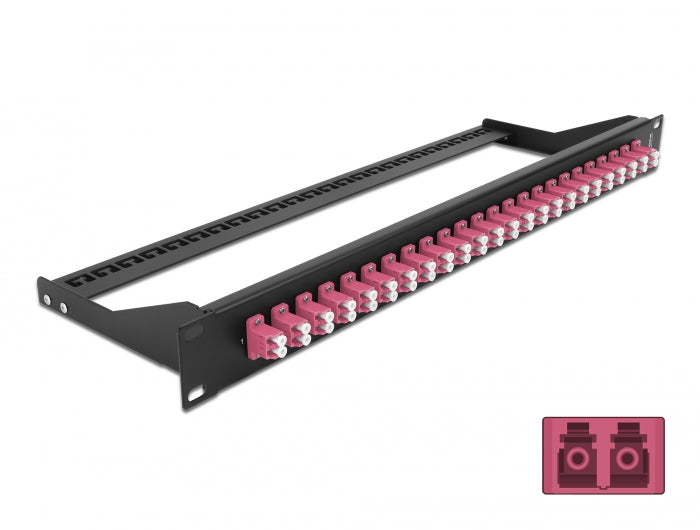 Delock 43390 19″ Fibre Patch Panel 24 Port Lc Duplex Violet