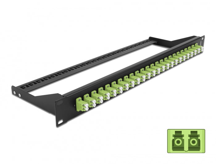 Delock 43391 19″ Fibre Patch Panel 24 Port Lc Duplex Limegreen