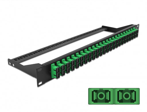 Delock 43393 19″ Fibre Patch Panel 24 Port Sc Duplex Green