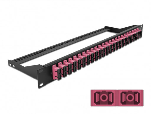 Delock 43396 19″ Fibre Patch Panel 24 Port Sc Duplex Violet