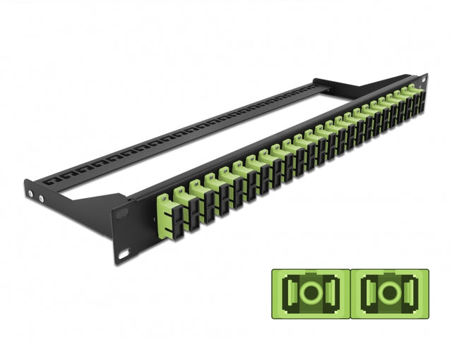 Delock 43397 19″ Fibre Patch Panel 24 Port Sc Duplex Limegreen