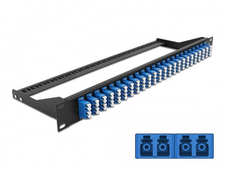 Delock 43398 19″ Fibre Patch Panel 24 Port Lc Quad Blue