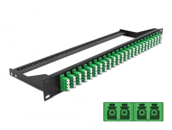 Delock 43399 19″ Fibre Patch Panel 24 Port Lc Quad Green