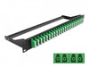 Delock 43399 19″ Fibre Patch Panel 24 Port Lc Quad Green