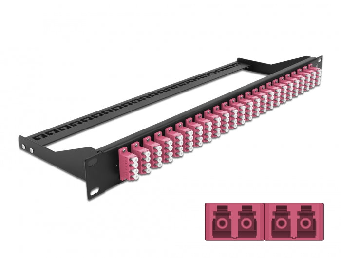 Delock 43403 19″ Fibre Patch Panel 24 Port Lc Quad Violet