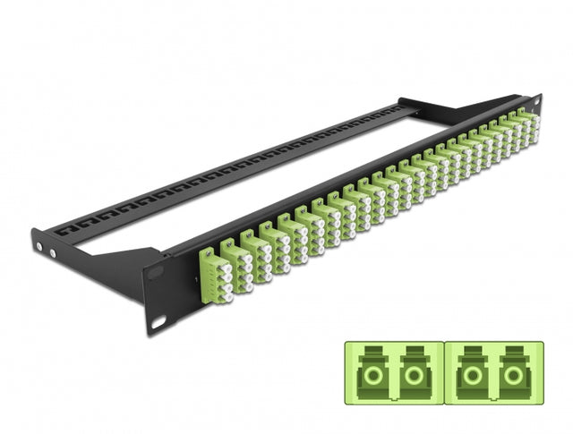 Delock 43404 19″ Fibre Patch Panel 24 Port Lc Quad Limegreen