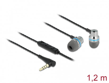 Delock 27183 In-Ear Headphones With 4 Pin 3.5 Mm Stereo Jack Plug