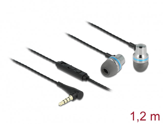 Delock 27183 In-Ear Headphones With 4 Pin 3.5 Mm Stereo Jack Plug