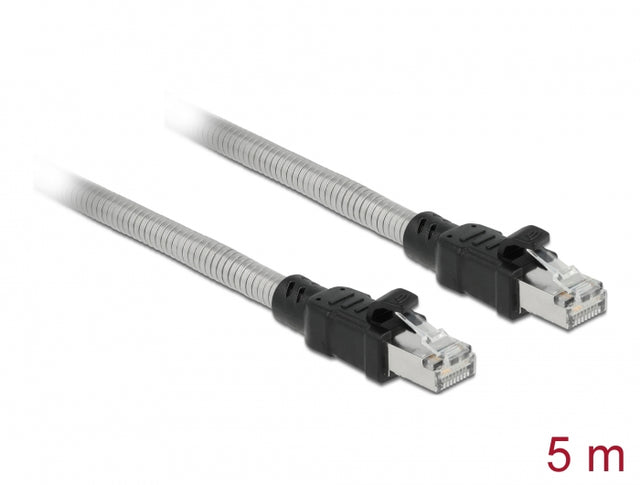 Delock 80111 Rj45 Cable Cat.6A U/Ftp With Metal Jacket 5 M