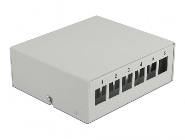 Delock 43410 Keystone Patch Panel 6 Port Grey