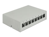 Delock 43412 Keystone Patch Panel 8 Port Grey