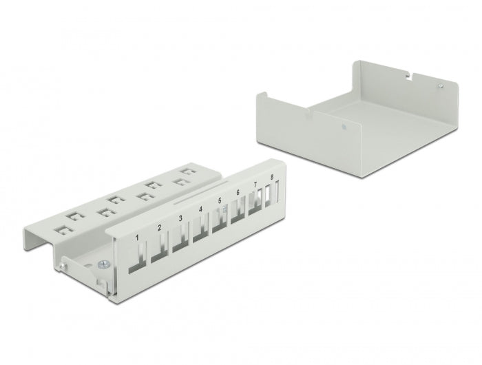 Delock 43412 Keystone Patch Panel 8 Port Grey