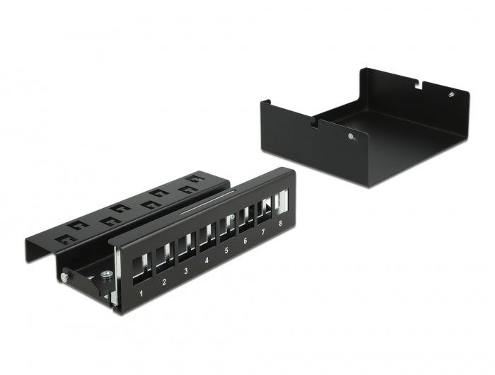 Delock 43413 Keystone Patch Panel 8 Port Black