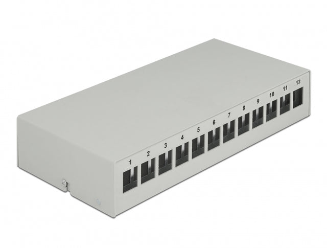 Delock 43414 Keystone Patch Panel 12 Port Grey