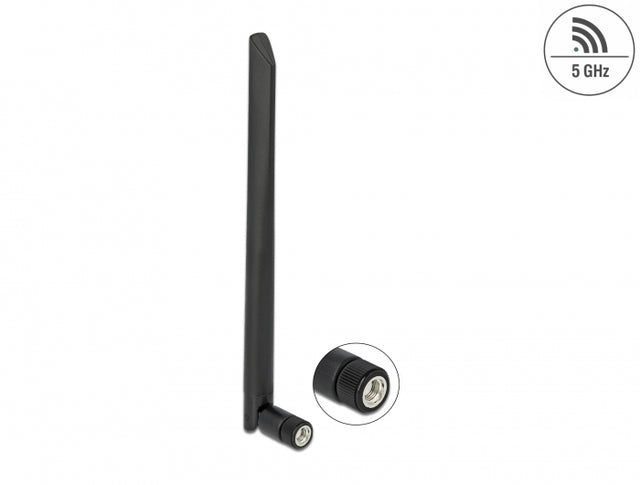 Delock 12637 Wlan 802.11 Ac/Ax/A Antenna Rp-Sma Plug 5 Dbi 20 Cm