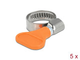 Delock 19512 Butterfly Hose Clamp 400 Ss 12 - 20 Mm 5 Pieces Orange