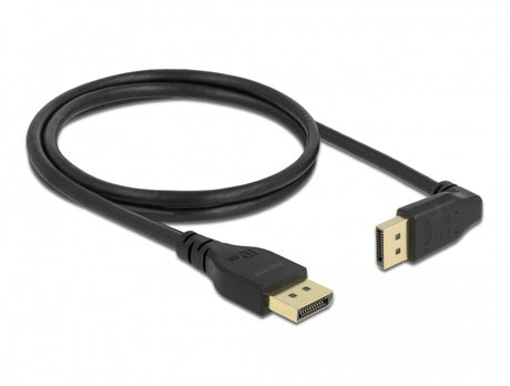 Delock 87143 Displayport Cable Male Straight To Male 90° Upwards Angled