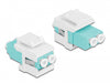 Delock 86817 Keystone Module Lc Duplex Female To Lc Duplex Female Aqua / White