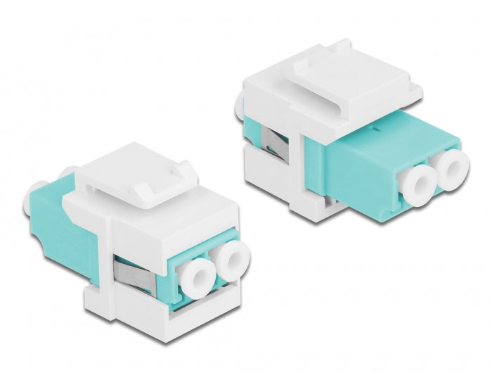 Delock 86817 Keystone Module Lc Duplex Female To Lc Duplex Female Aqua / White