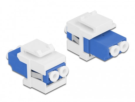 Delock 86357 Keystone Module Lc Duplex Female To Lc Duplex Female Blue / White