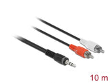 Delock 84277 Cable Audio 3.5 Mm Stereo Jack Male > 2 X Rca Male 10 M