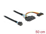 Delock 84819 Cable Sff-8643 Male > U.2 Sff-8639 Female + Sata Power Connector