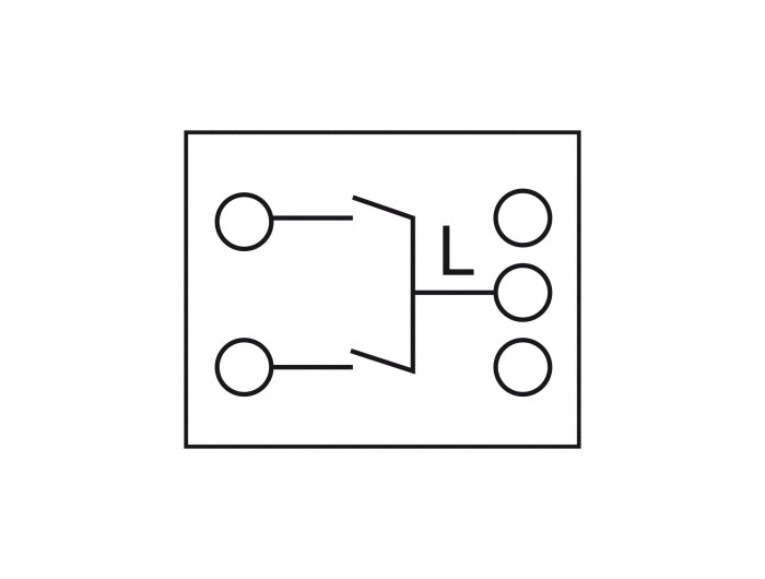 Delock 81363 Easy 45 2-Gang Switch 1-Pole 1-Way 45 X 45 Mm, White