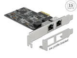 Delock 89530 Pci Express X2 Card To 2 X Rj45 2.5 Gigabit Lan Rtl8125