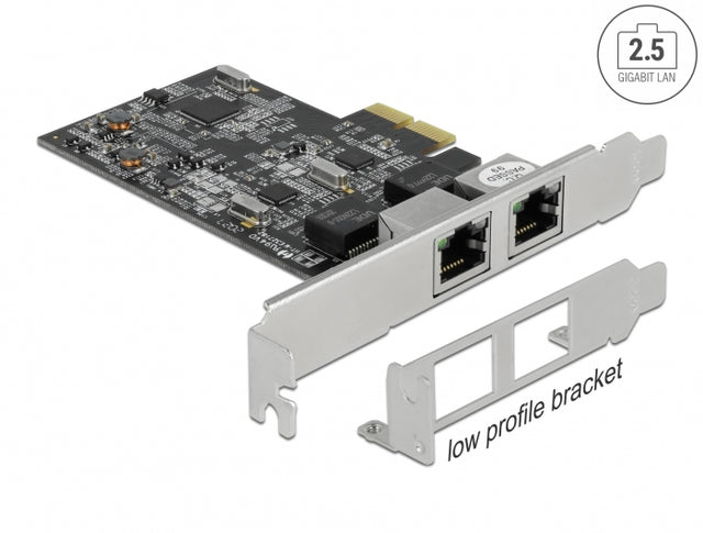 Delock 89530 Pci Express X2 Card To 2 X Rj45 2.5 Gigabit Lan Rtl8125