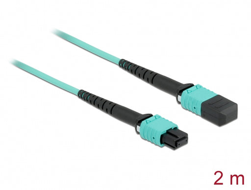 Delock 86957 Optical Fiber Cable Mpo Female To Mpo Female 12 Fibers, Polarity B