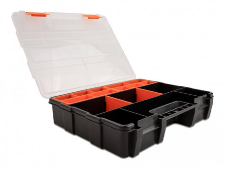 Delock 18416 Sorting Box With 21 Compartments 290 X 220 X 60 Mm Orange / Black