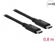 Delock 86979 Usb4™ 40 Gbps Coaxial Cable 0.8 M