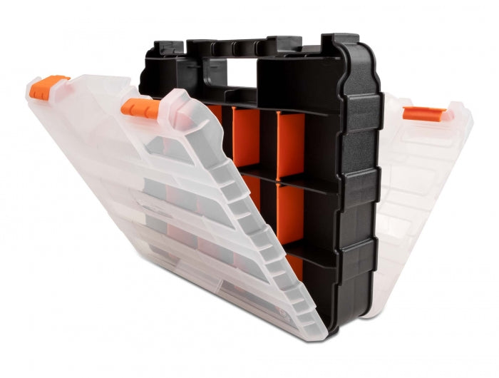 Delock 18417 Sorting Box With 34 Compartments 320 X 270 X 80 Mm Orange / Black