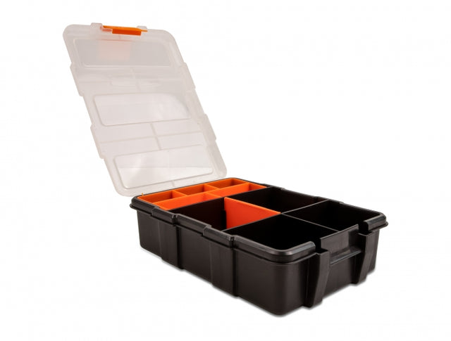 Delock 18419 Sorting Box With 11 Compartments 220 X 155 X 60 Mm Orange / Black