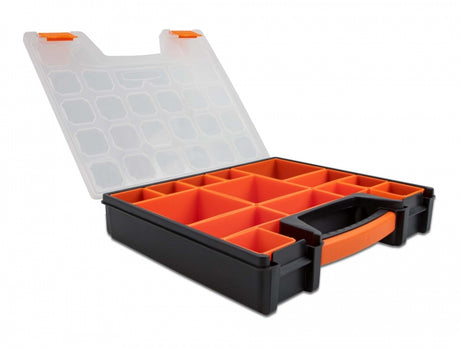 Delock 18420 Sorting Box With 14 Compartments 312 X 272 X 60 Mm Orange / Black