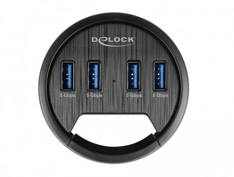 Delock 64153 4 Port In-Desk Hub With 4 X Superspeed Usb Type-A Port